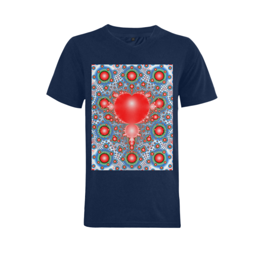 Polka dot - Dot Fractal - funny dots Men's V-Neck T-shirt (USA Size) (Model T10)