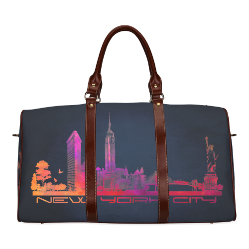 New York City skyline 4 Waterproof Travel Bag/Large (Model 1639)