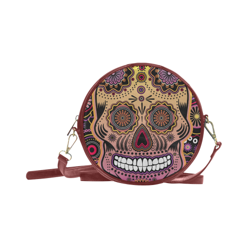 candy sugar skull Round Sling Bag (Model 1647)