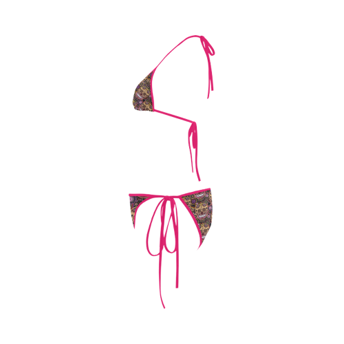 candy sugar skull Custom Bikini Swimsuit
