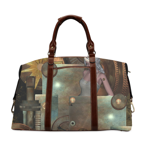 Steampunk, rusty metal and clocks and gears Classic Travel Bag (Model 1643)