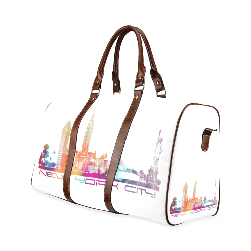 New York City skyline 5 Waterproof Travel Bag/Large (Model 1639)