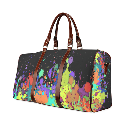 CRAZY multicolored SPLASHES / SPLATTER / SPRINKLE Waterproof Travel Bag/Small (Model 1639)