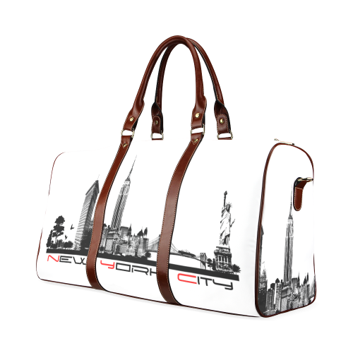 New York City skyline 6 Waterproof Travel Bag/Small (Model 1639)