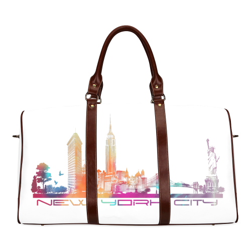 New York City skyline 5 Waterproof Travel Bag/Small (Model 1639)