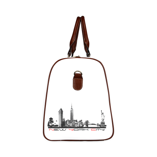 New York City skyline 6 Waterproof Travel Bag/Large (Model 1639)