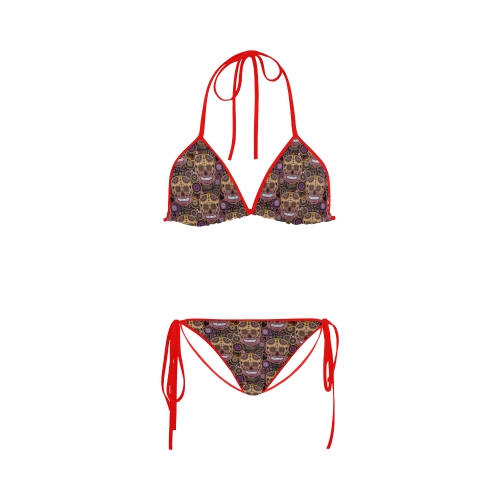 candy sugar skull Custom Bikini Swimsuit