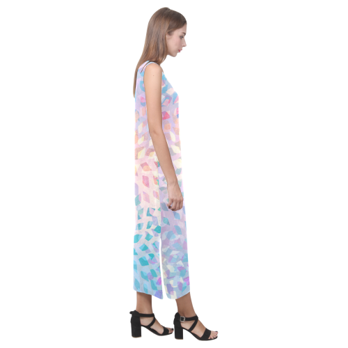 Summer Pattern 4 Phaedra Sleeveless Open Fork Long Dress (Model D08)