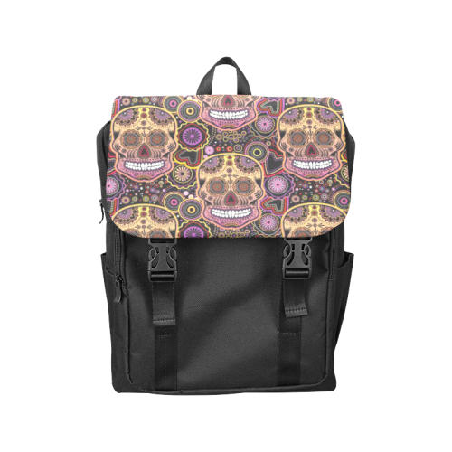 candy sugar skull Casual Shoulders Backpack (Model 1623)