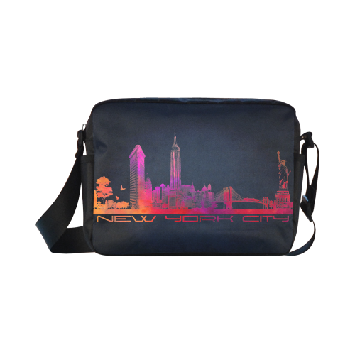 New York City skyline 4 Classic Cross-body Nylon Bags (Model 1632)