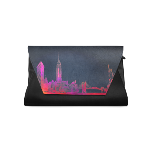 New York City skyline 4 Clutch Bag (Model 1630)