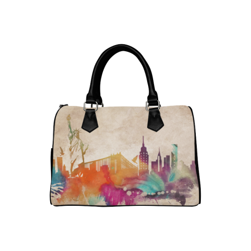 New York City skyline 1 Boston Handbag (Model 1621)