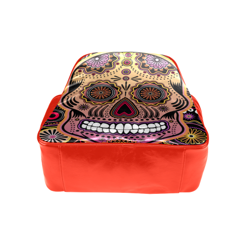 candy sugar skull Multi-Pockets Backpack (Model 1636)
