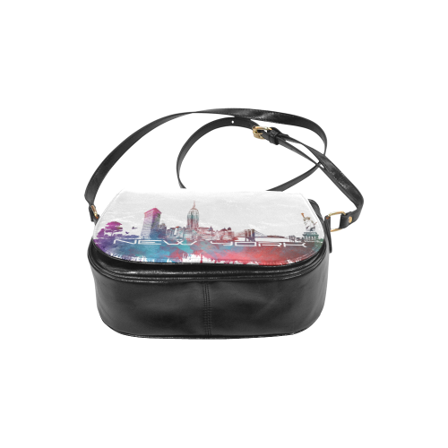 New York City skyline 2 Classic Saddle Bag/Large (Model 1648)