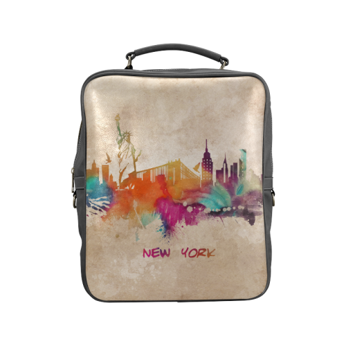New York City skyline 1 Square Backpack (Model 1618) ID D646310