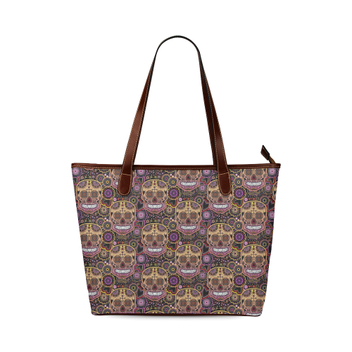 candy sugar skull Shoulder Tote Bag (Model 1646)