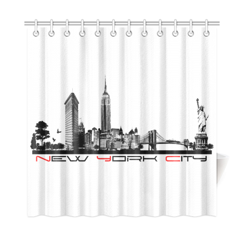 New York City skyline 6 Shower Curtain 72"x72"