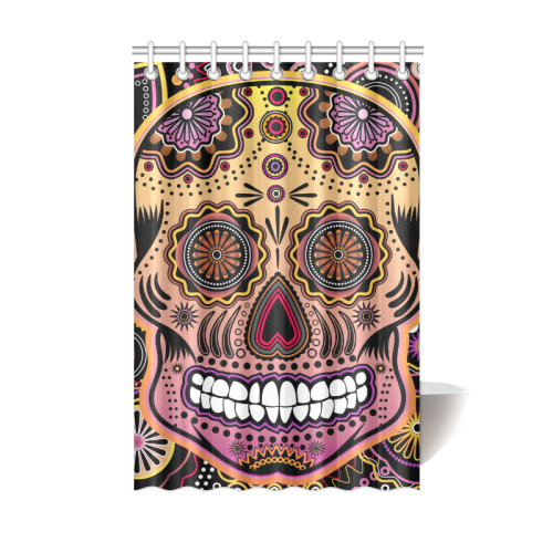 candy sugar skull Shower Curtain 48"x72"