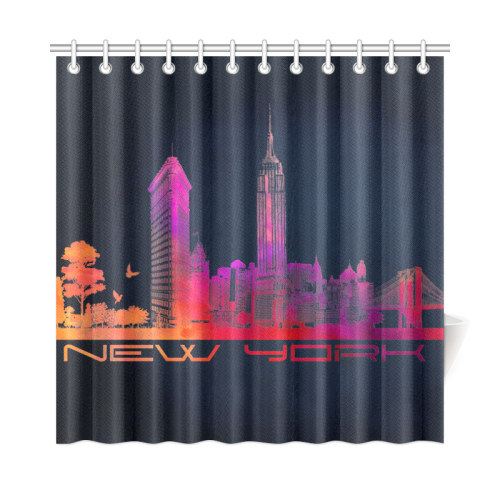 New York City skyline 4 Shower Curtain 72"x72"