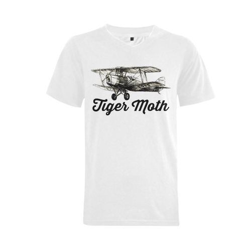 Tiger Moth Men's V-Neck T-shirt  Big Size(USA Size) (Model T10)