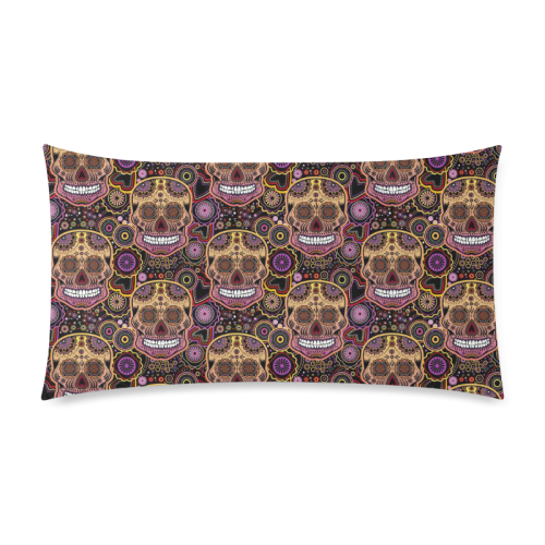 candy sugar skull Custom Rectangle Pillow Case 20"x36" (one side)