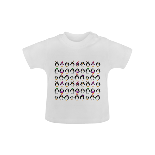 Christmas Party Penguins Baby Classic T-Shirt (Model T30)