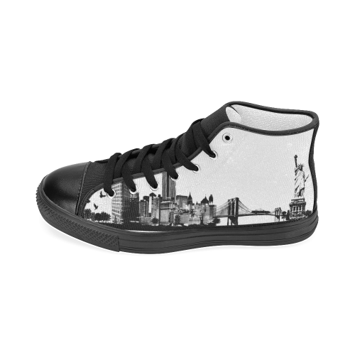 New York City skyline 6 Men’s Classic High Top Canvas Shoes (Model 017)