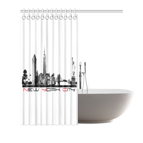 New York City skyline 6 Shower Curtain 66"x72"