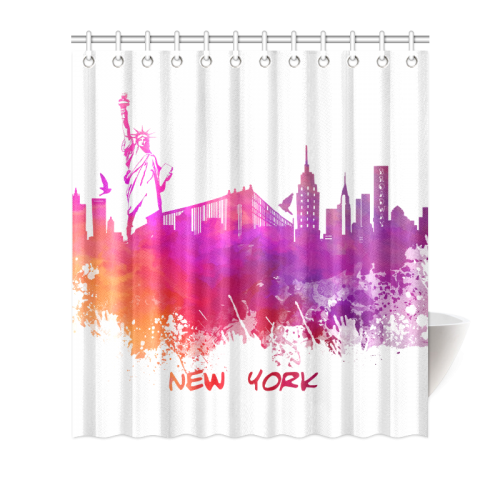 New York City skyline 7 Shower Curtain 66"x72"