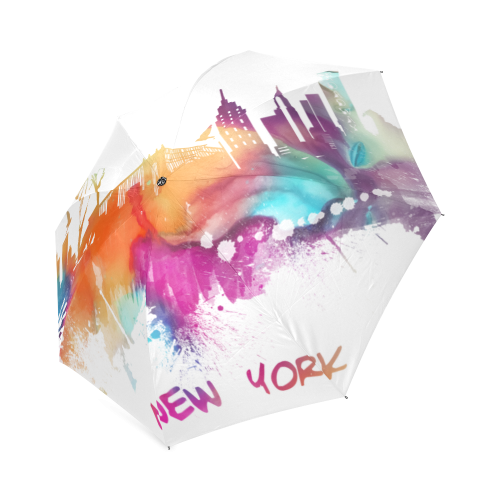 New York City skyline 8 Foldable Umbrella (Model U01)