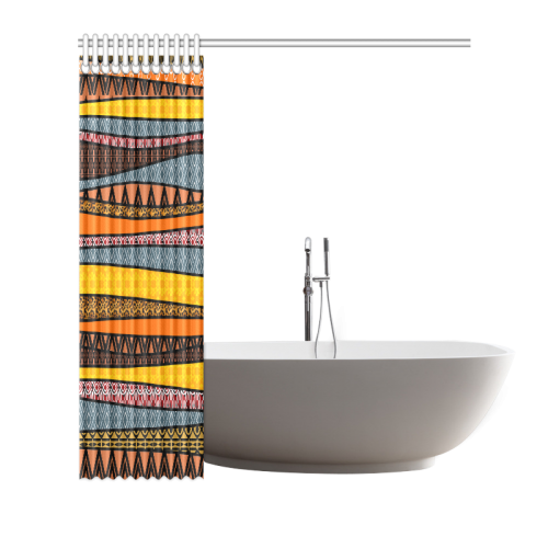 African Tribal Mixl Shower Curtain 72"x72"