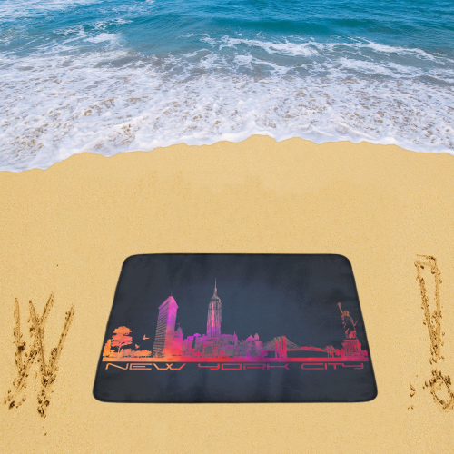 New York City skyline 4 Beach Mat 78"x 60"