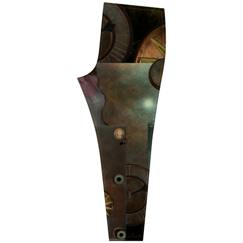 Steampunk, rusty metal and clocks and gears Cassandra Women's Leggings (Model L01)