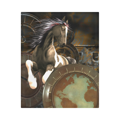 Steampunk, awesome horse with clocks and gears Duvet Cover 86"x70" ( All-over-print)