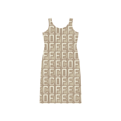 Coffee Overload Phaedra Sleeveless Open Fork Long Dress (Model D08)