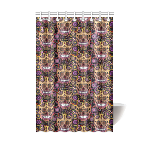 candy sugar skull Shower Curtain 48"x72"