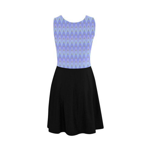 Cool Blues and Chevrons Atalanta Sundress (Model D04)