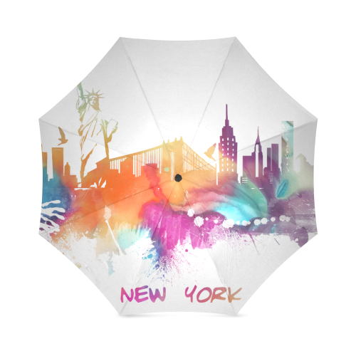 New York City skyline 8 Foldable Umbrella (Model U01)