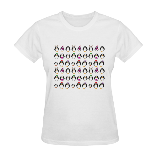 Christmas Party Penguins Sunny Women's T-shirt (Model T05)