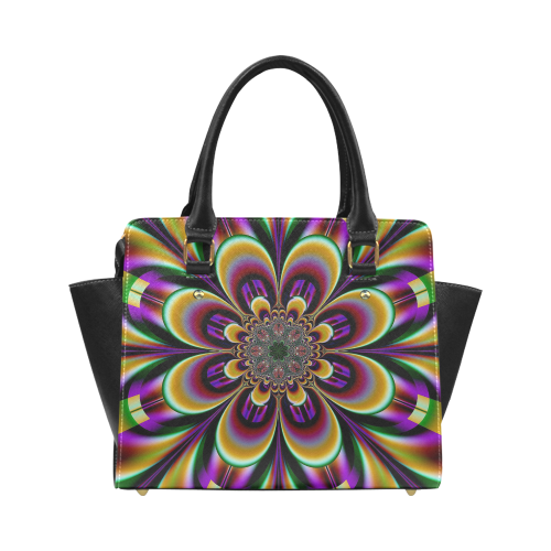 Purple Dream Mandala Flower Classic Shoulder Handbag (Model 1653)