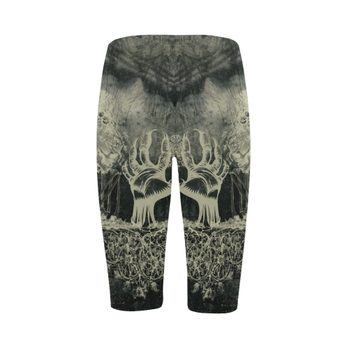 The dark side, skulls Hestia Cropped Leggings (Model L03)