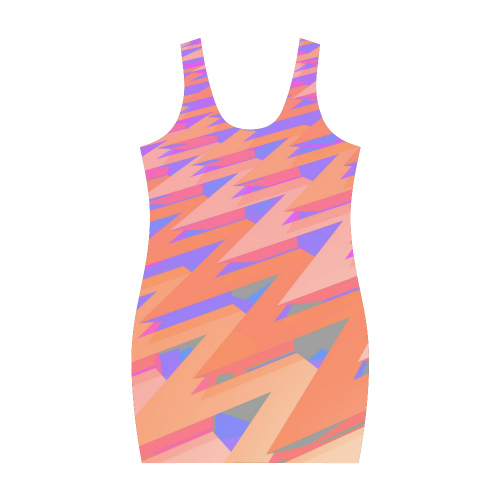 3-D Pastel Chevrons Medea Vest Dress (Model D06)