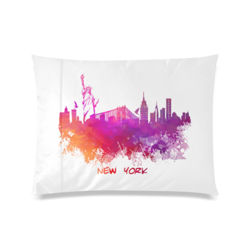 New York City skyline 7 Custom Zippered Pillow Case 20"x26"(Twin Sides)