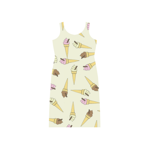 Neapolitan Ice Cream Phaedra Sleeveless Open Fork Long Dress (Model D08)