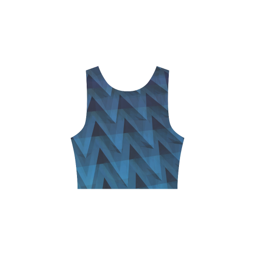 3-D Chevrons (Slate Blue) Atalanta Sundress (Model D04)