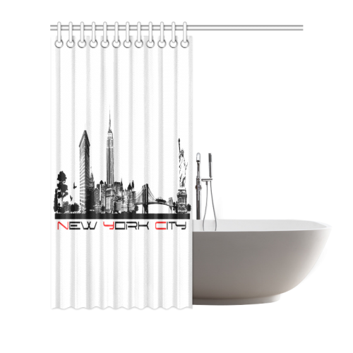New York City skyline 6 Shower Curtain 72"x72"