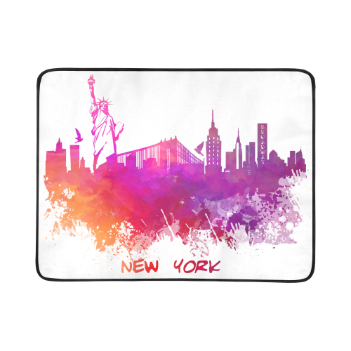 New York City skyline 7 Beach Mat 78"x 60"