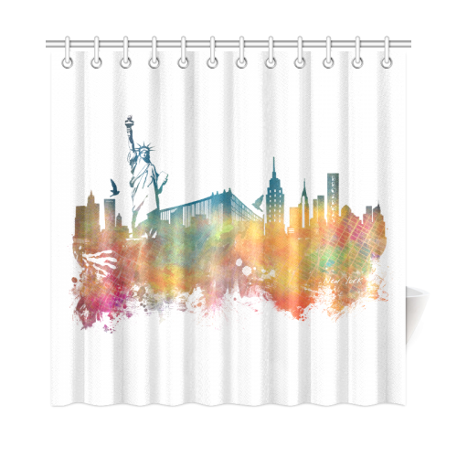 New York City skyline 3 Shower Curtain 72"x72"