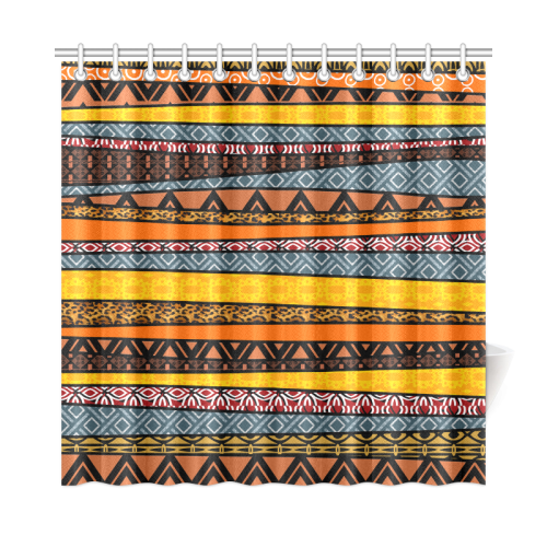 African Tribal Mixl Shower Curtain 72"x72"