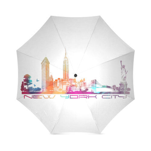 New York City skyline 5 Foldable Umbrella (Model U01)